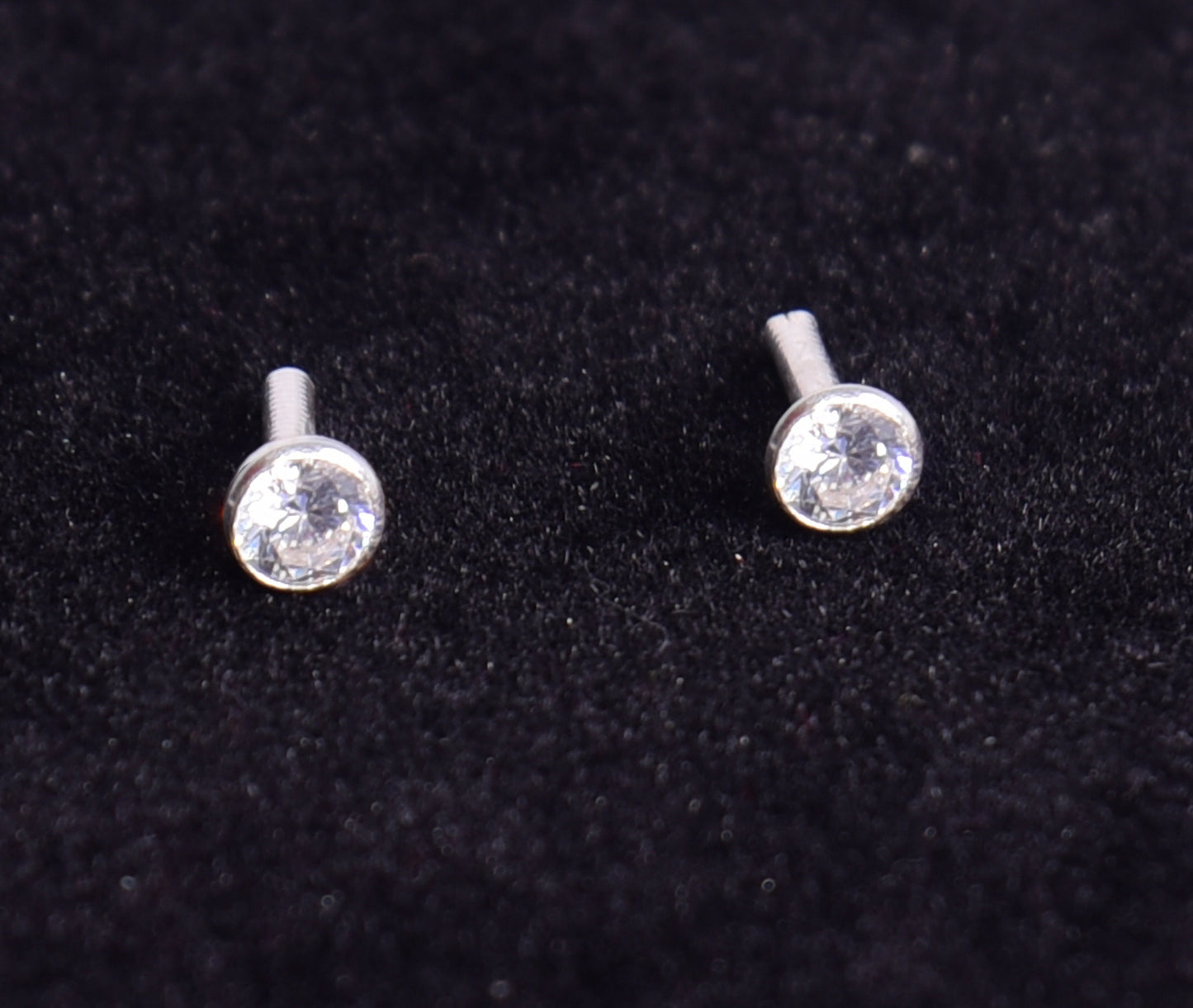 Silver Earrings | Pure 925 Silver & Pristine White Gem | Unisex Earrings - Indique