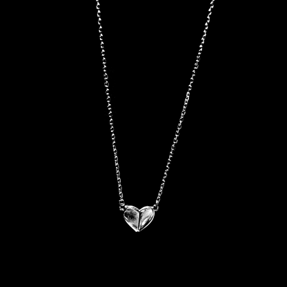 Silver Chain | Heart Magnet Pendant | 925 Rhodium Plated Silver | Women's Chain - Indique