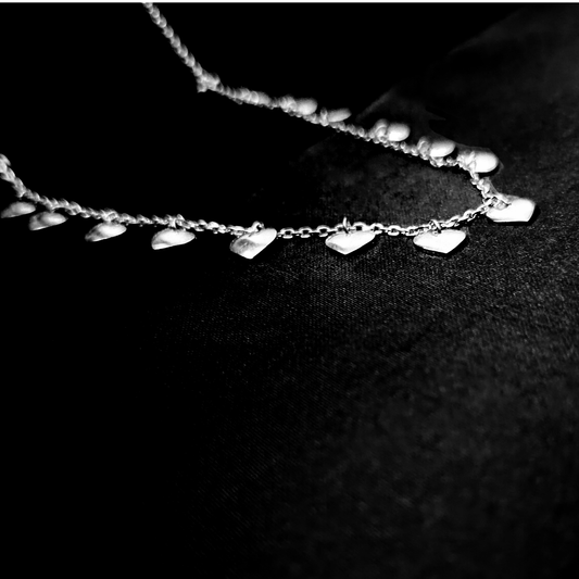 Silver Hearts Chain | Women's Elite Silver Chain Collection - Indique