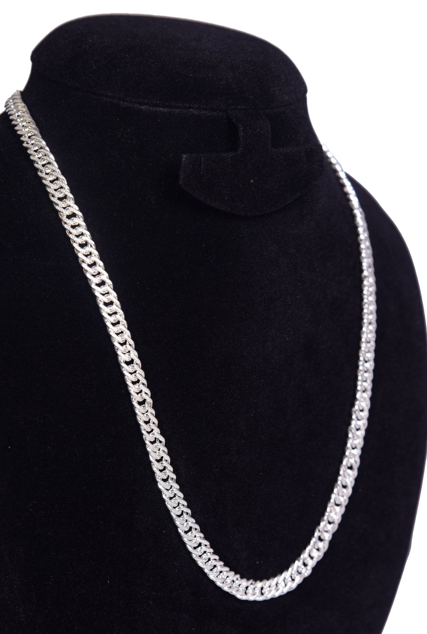 Sophisticated Silver Link Chain | Premium 925 Silver with Rhodium Plating | Men's Necklace - Indique