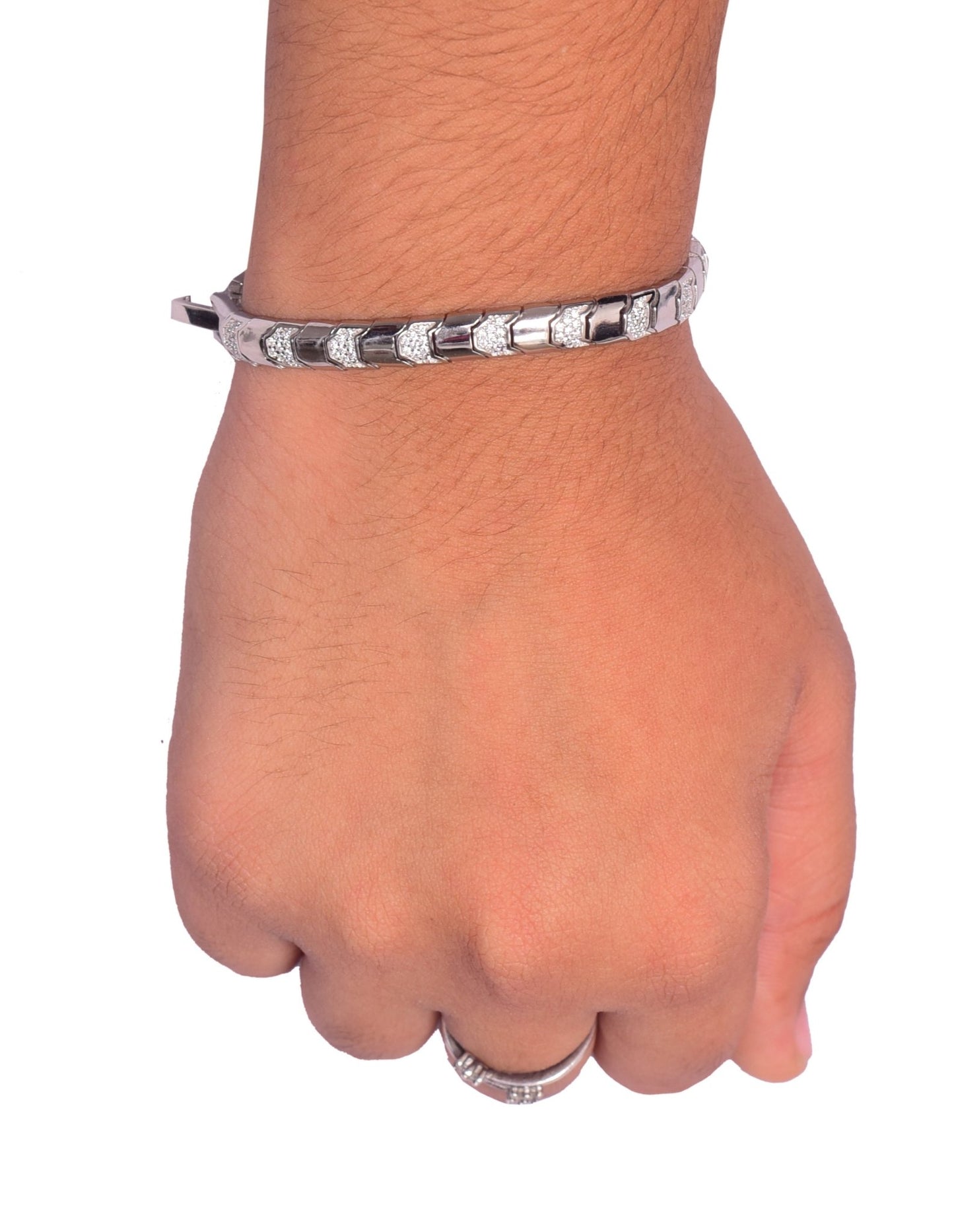 Unisex Bracelets in Solid Silver | 925 Silver Rhodium Plating | Gender-Neutral Wristwear - Indique