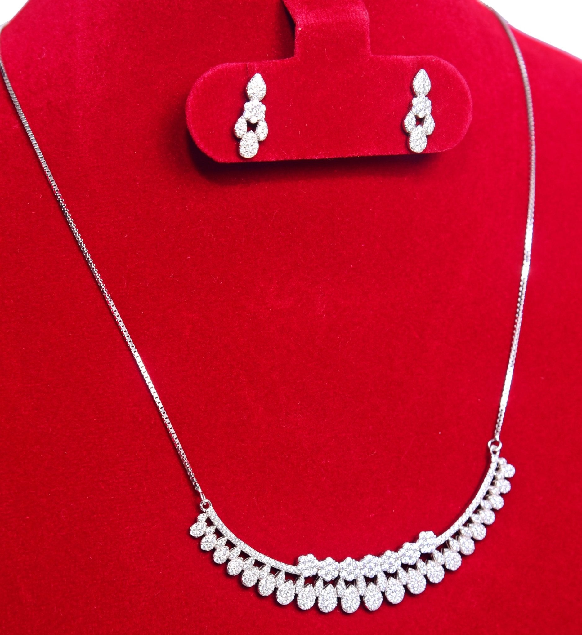 Silver Necklace | Imported 92.5 sterling silver | Elegant Design | Made for special ocation by indique - Indique